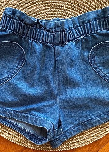 Mini BODEN mavi kot şort 5 yaş - Görsel 5