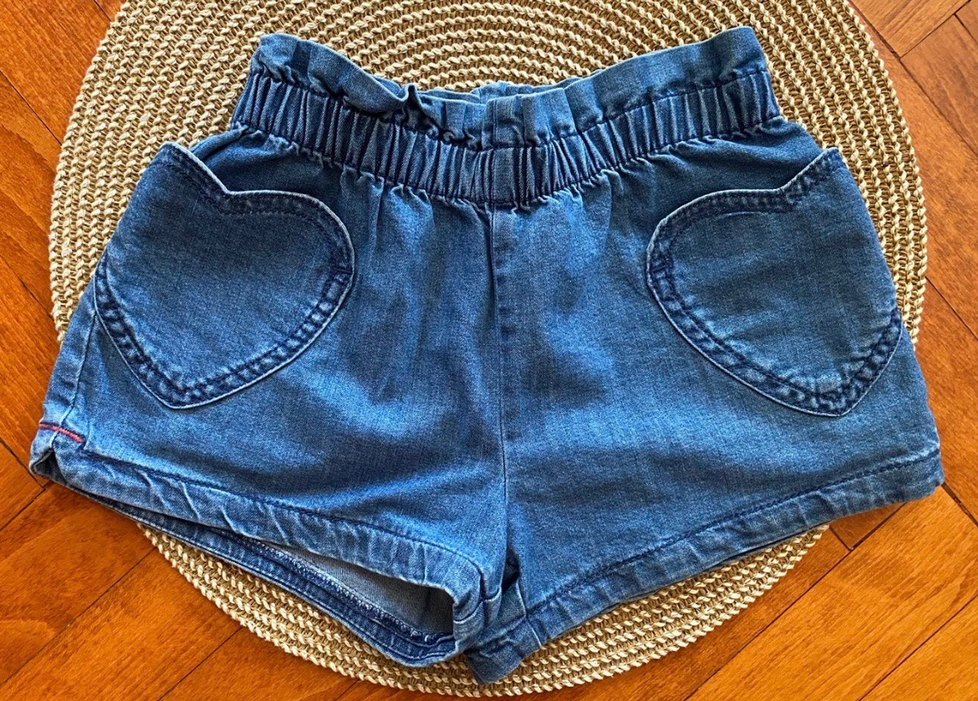 Mini BODEN mavi kot şort 5 yaş - Görsel 5