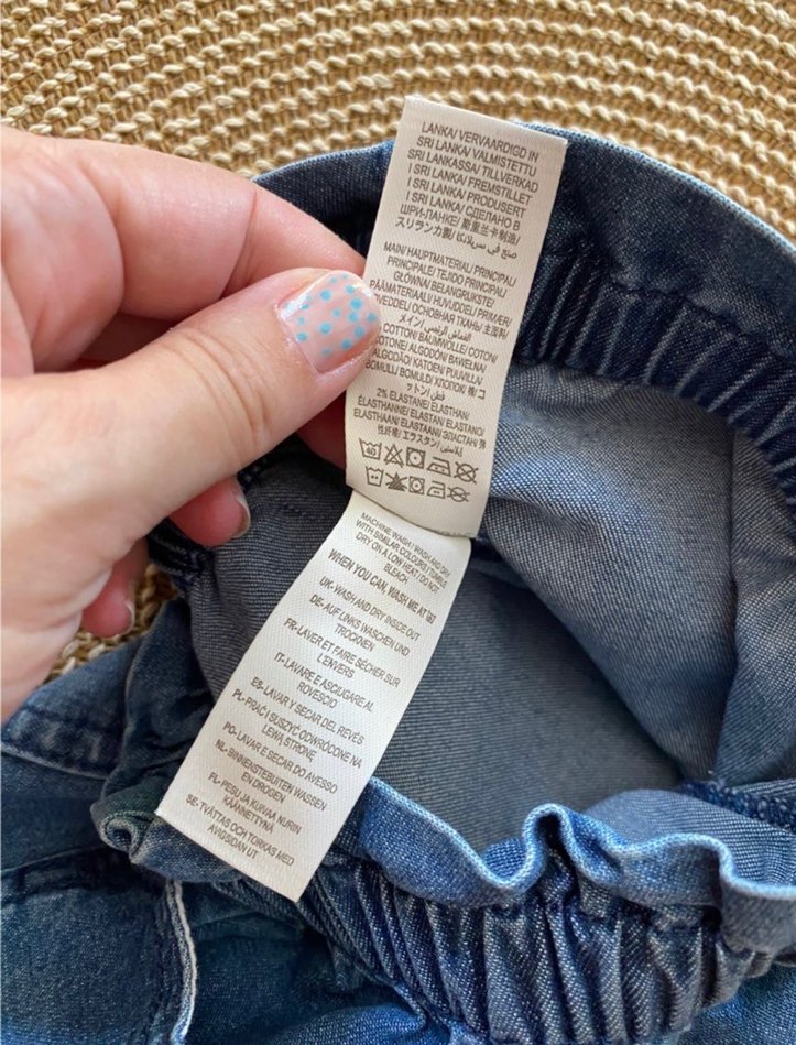 Mini BODEN mavi kot şort 5 yaş - Görsel 3