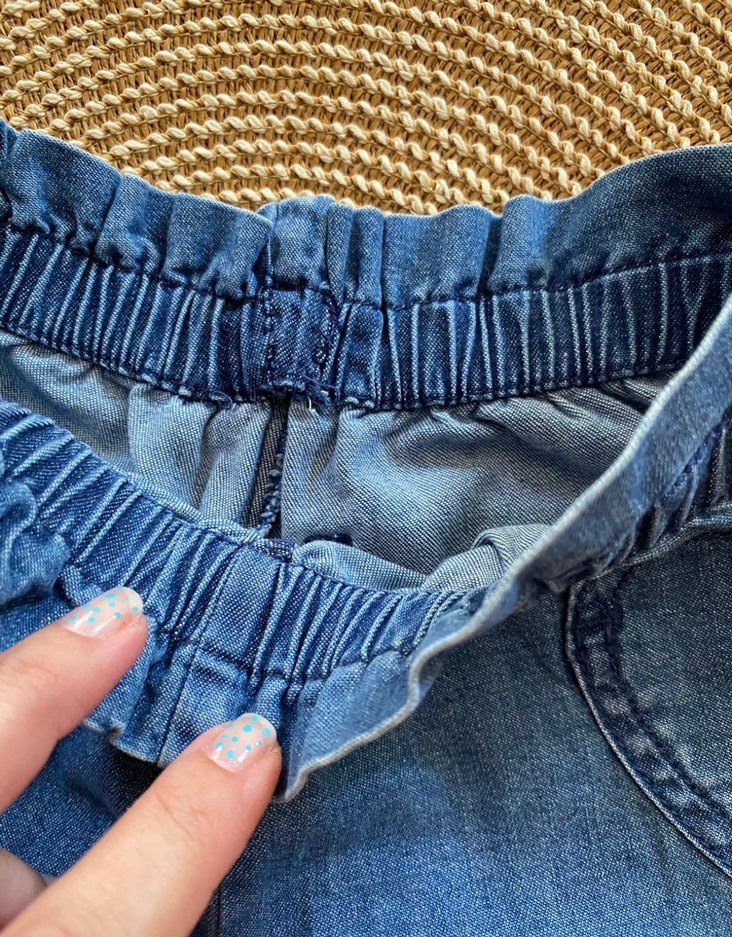 Mini BODEN mavi kot şort 5 yaş - Görsel 2