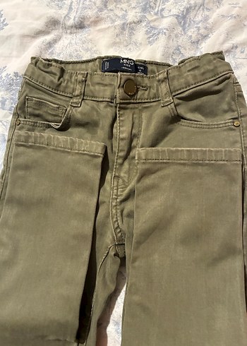 kız Çocuk Haki Dar Kesim Kemerli Pantolon - Görsel 4