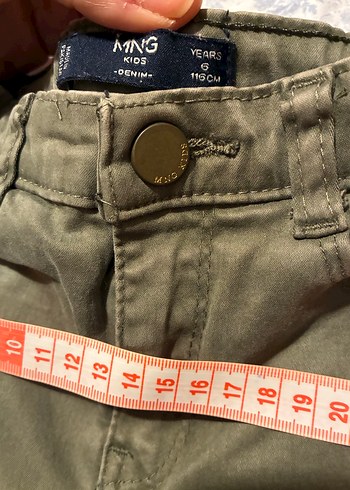 kız Çocuk Haki Dar Kesim Kemerli Pantolon - Görsel 3