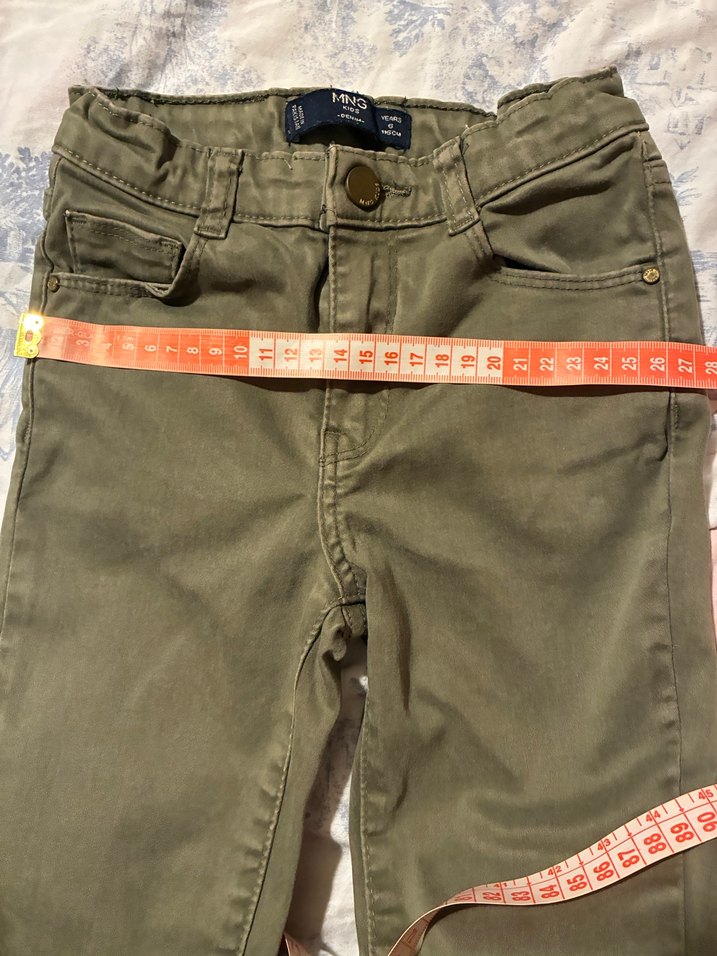 kız Çocuk Haki Dar Kesim Kemerli Pantolon - Görsel 2