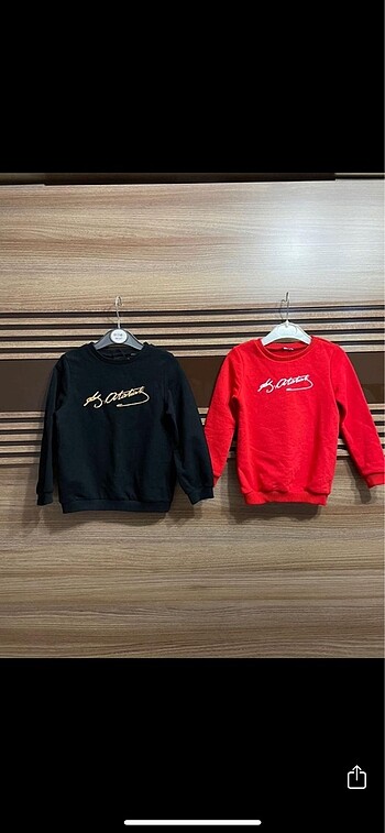 2 adet Atatürk yazılı sweatshirt