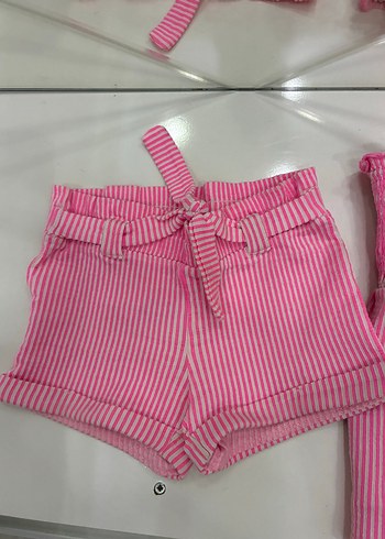 Pembe Çizgili Askılı 4 Yaş Kız Takım - Görsel 2