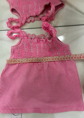 Pembe Çizgili Askılı 4 Yaş Kız Takım - Görsel 6