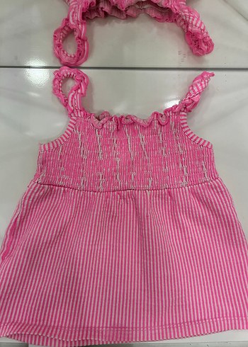 Pembe Çizgili Askılı 4 Yaş Kız Takım - Görsel 3