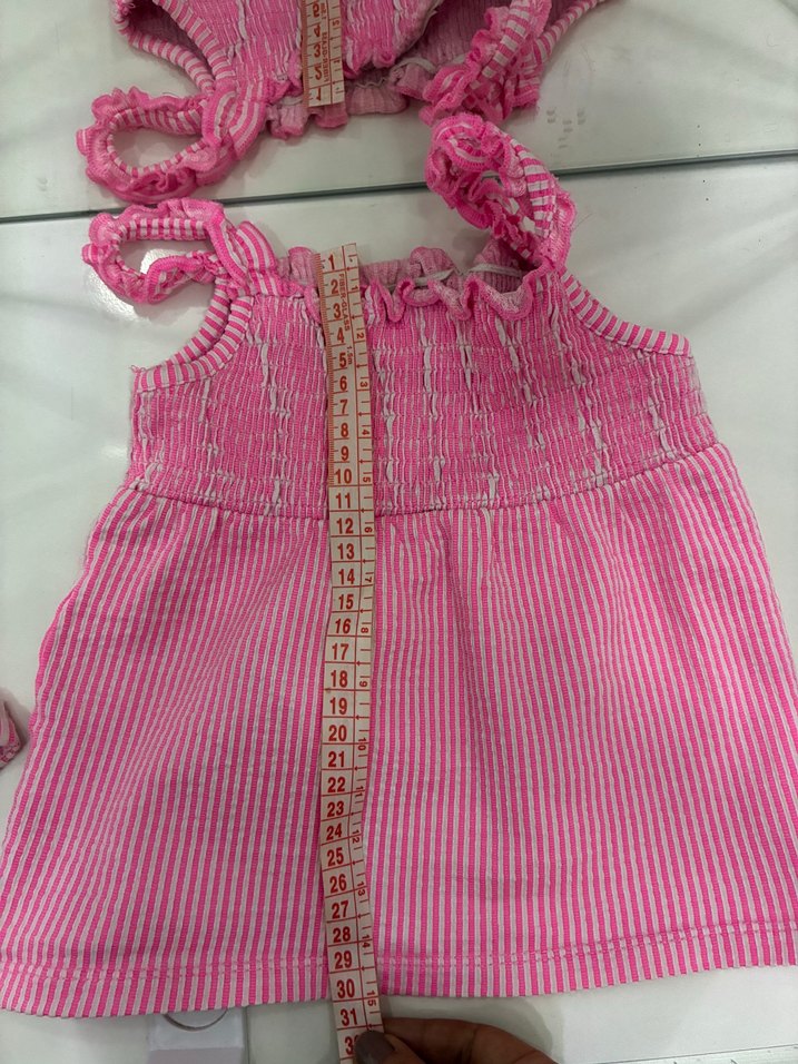 Pembe Çizgili Askılı 4 Yaş Kız Takım - Görsel 5