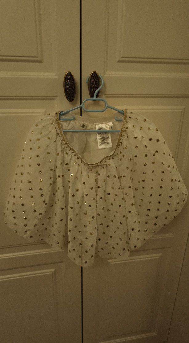 Bej üzeri altın renkli pullu  Kız Çocuk Tüllü Etek - Görsel 2