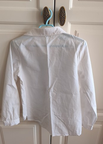 Beyaz Kız Çocuk  Keten Gömlek - Görsel 3