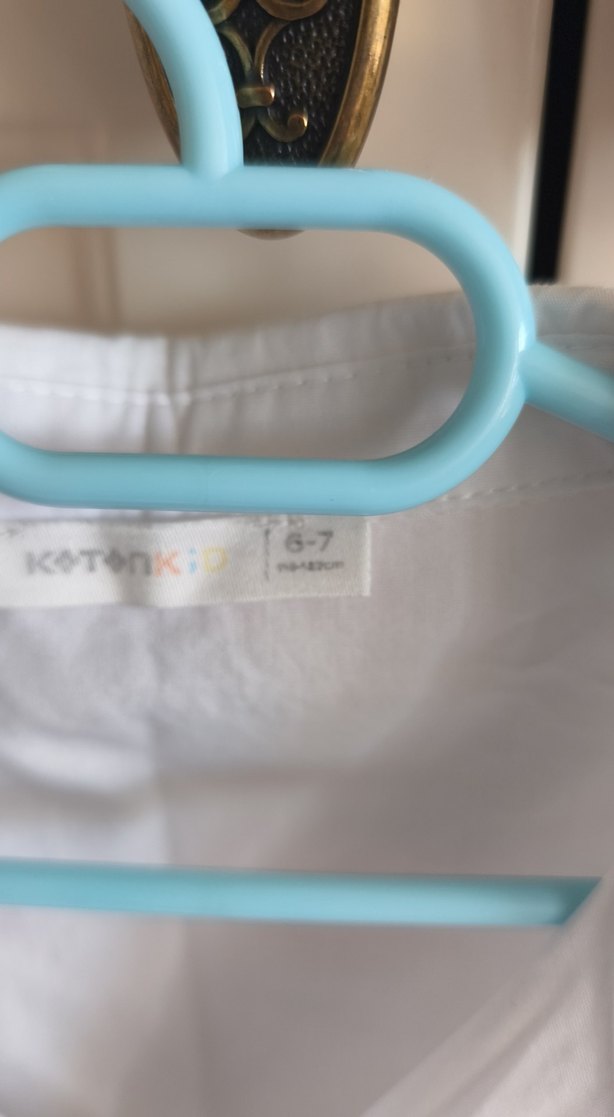 Beyaz Kız Çocuk  Keten Gömlek - Görsel 2