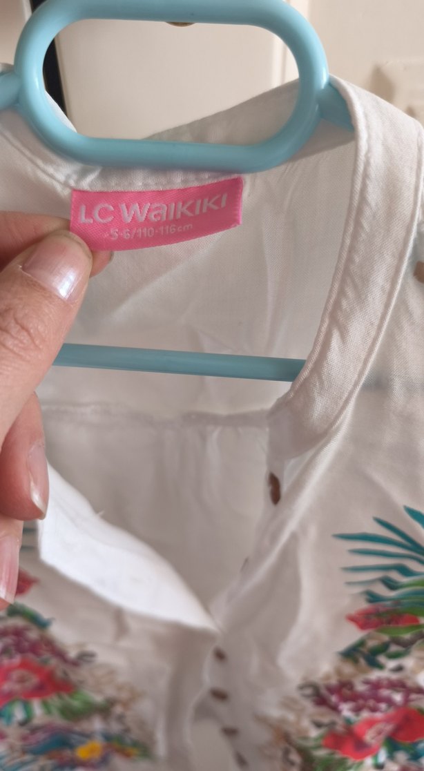 Bohem V Yaka Düğmeli Beyaz Desenli  Gömlek - Görsel 2