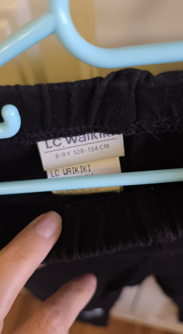 Kız Çocuk Siyah Panda Detaylı Tayt - Görsel 2