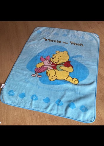Mavi Winnie the Pooh Çocuk Battaniyesi çok temiz sayılı kullanıl - Görsel 6