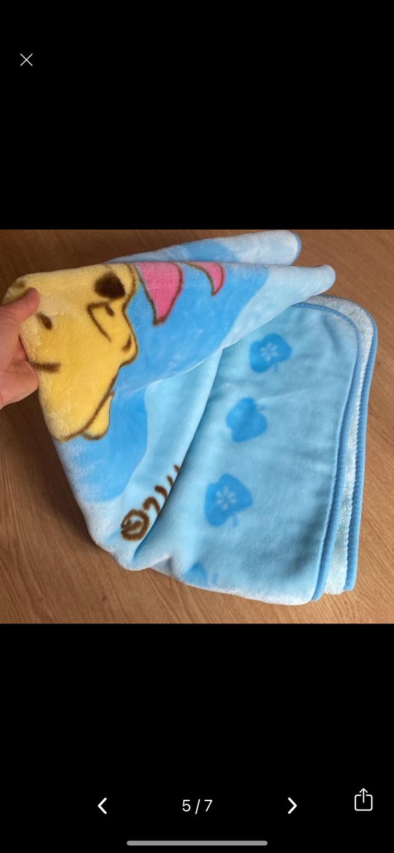 Mavi Winnie the Pooh Çocuk Battaniyesi çok temiz sayılı kullanıl - Görsel 4