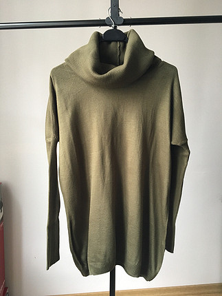 Butik ürünü asker yeşili ince uzun triko