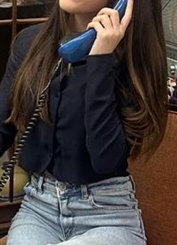 Lacivert crop - Görsel 4