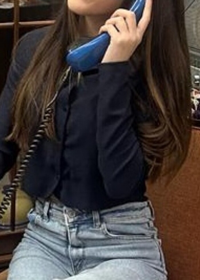 Lacivert crop - Görsel 4