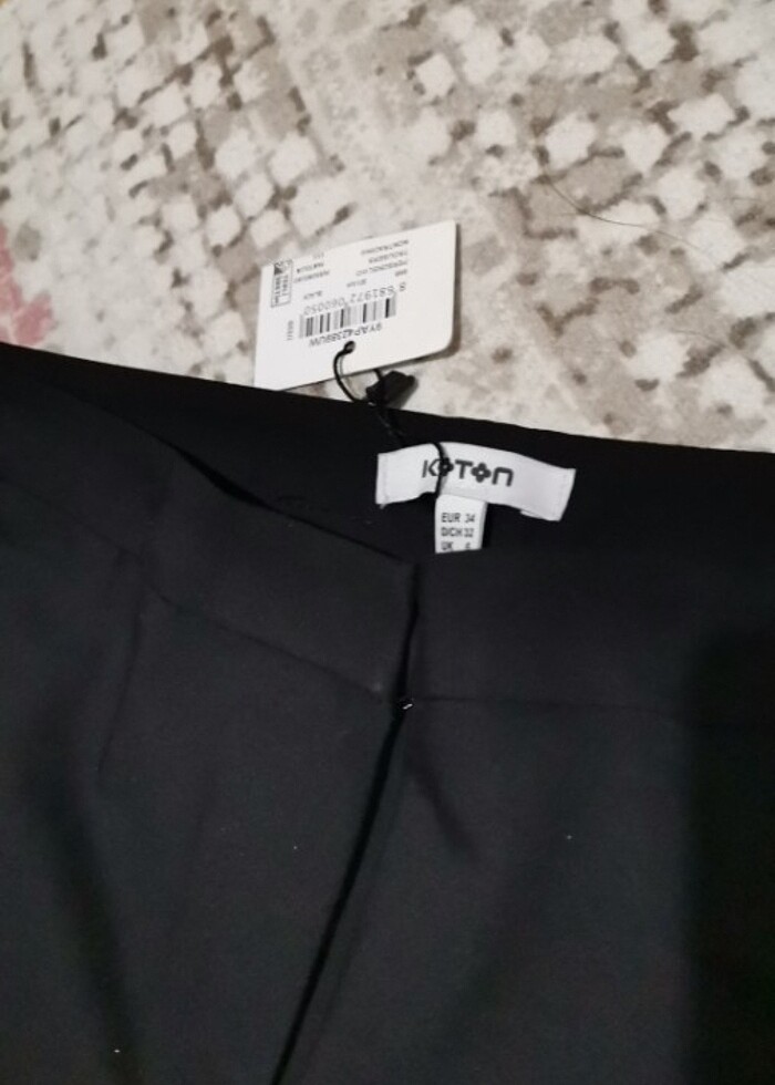 Siyah kumaş pantolon - Görsel 4