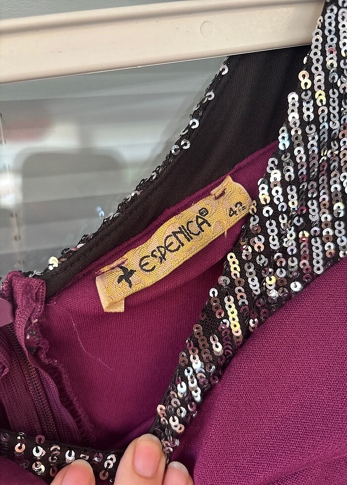 Mor abiye elbise - Görsel 3