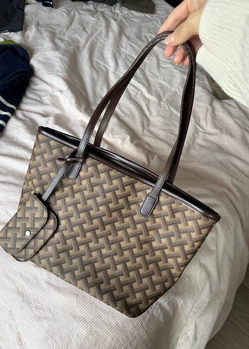 Klasik Paris Tarzı Kahverengi Deri Kadın Çanta - Görsel 3