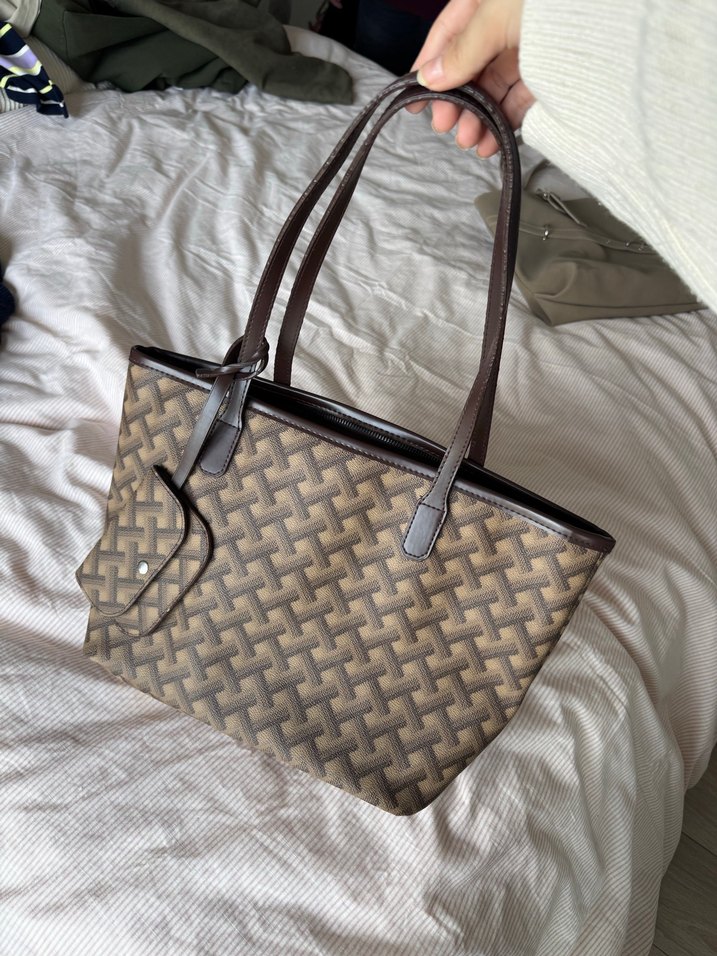 Klasik Paris Tarzı Kahverengi Deri Kadın Çanta - Görsel 2