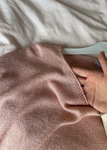 Pembe Triko Salaş Kadın Kazak - Görsel 4