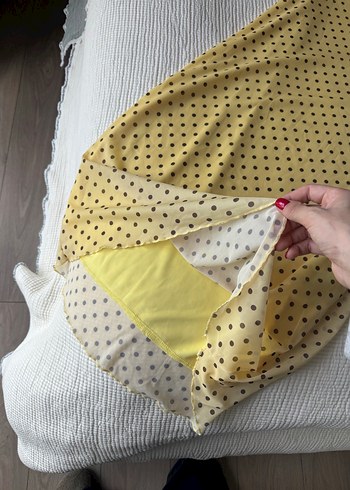 Sarı Puantiyeli etek - Görsel 4