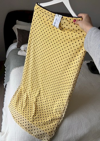 Sarı Puantiyeli etek - Görsel 5