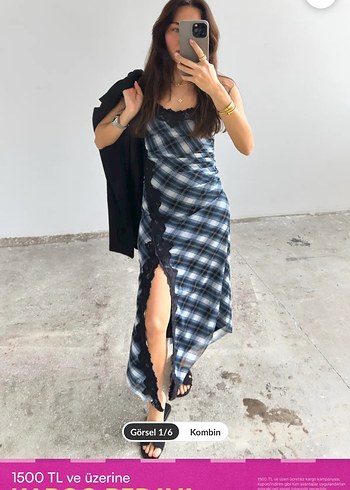 Trendyol & Milla Lacivert Dantel Detaylı Uzun Gotik Elbise