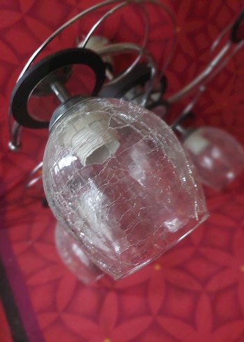 gümüş Detaylı Dört Kollu Tavan Lambası - Görsel 2