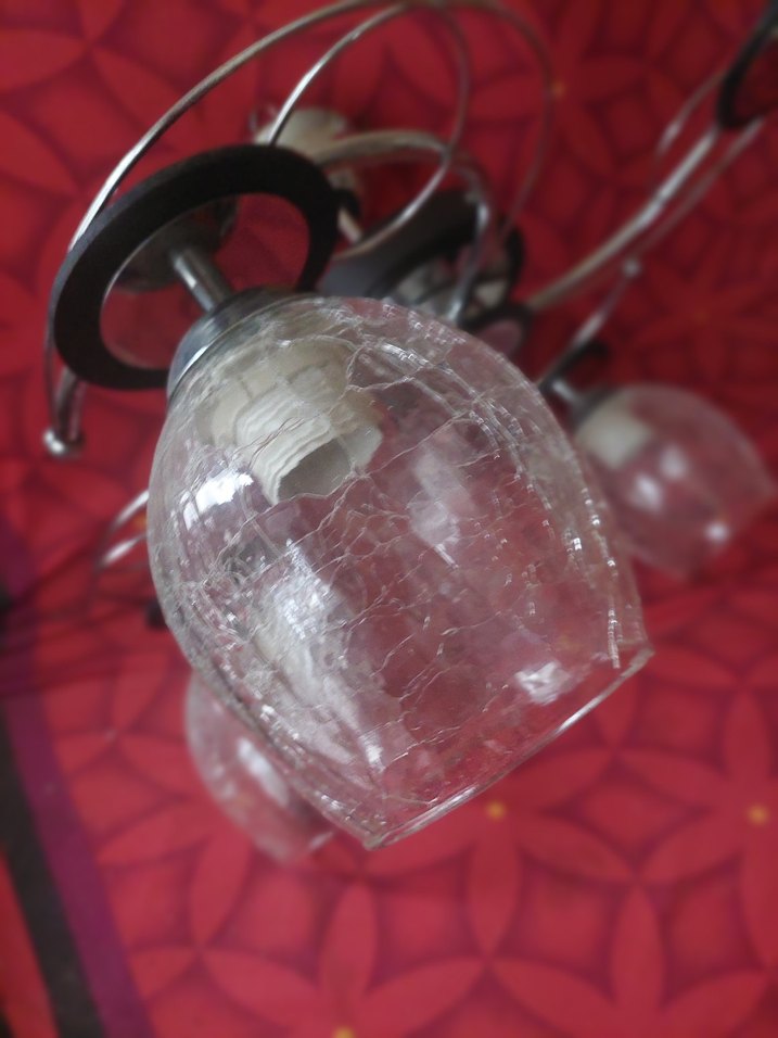 gümüş Detaylı Dört Kollu Tavan Lambası - Görsel 2