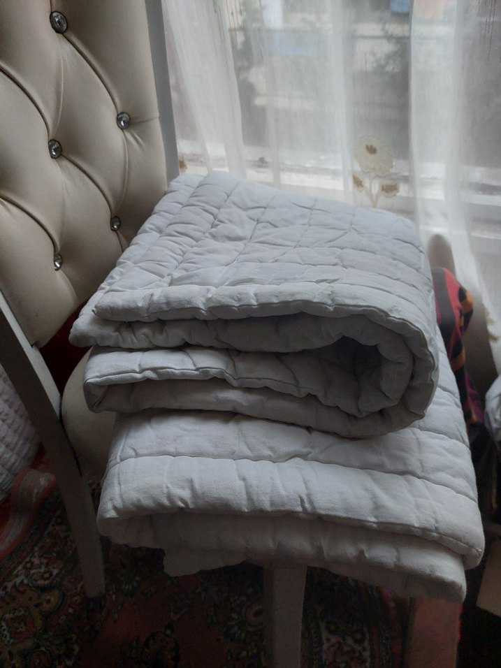 Beyaz Düz Desenli bebek yorgan - Görsel 4