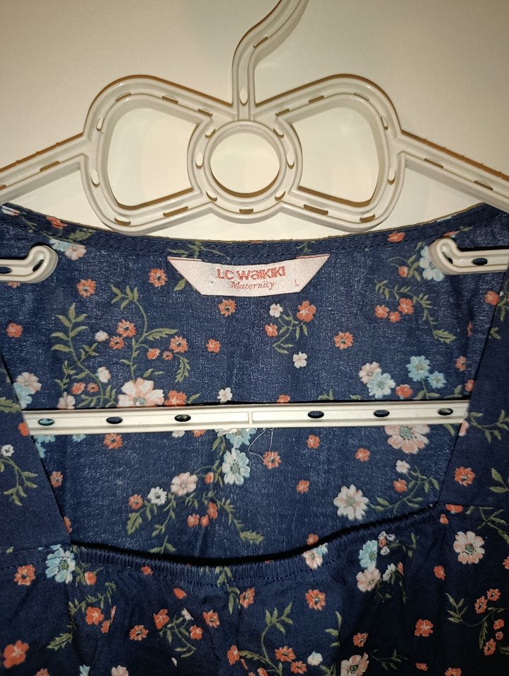 Çiçekli V Yakalı Kadın Elbise - Görsel 5