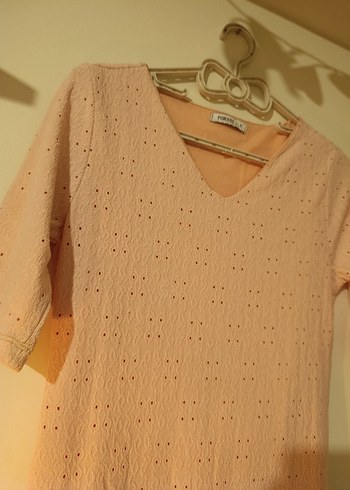 V Yakalı Midi Kadın Elbise - Görsel 2