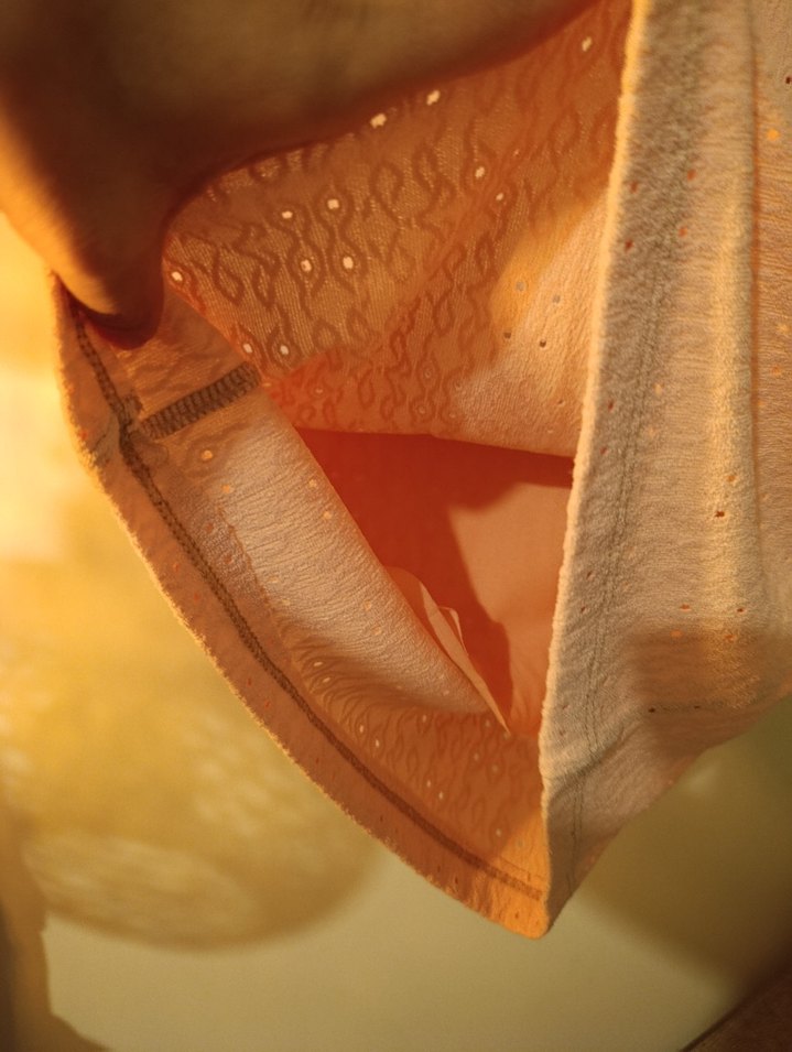 V Yakalı Midi Kadın Elbise - Görsel 3