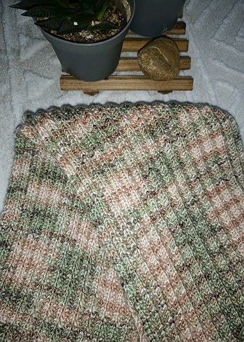 Bej Örgü Bohem Kadın Atkı - Görsel 2