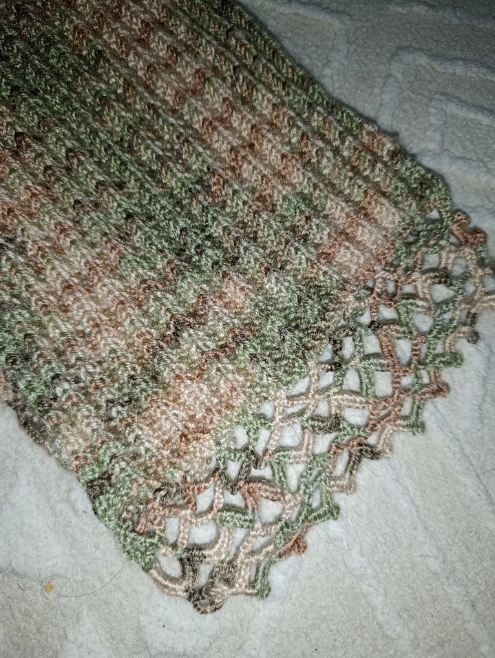 Bej Örgü Bohem Kadın Atkı - Görsel 3