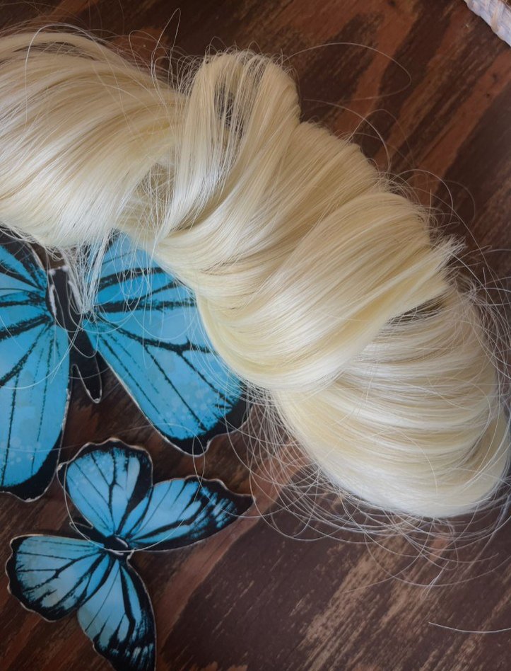 7 parça 60 cm Platin sarı çıt çıt saç - Görsel 4