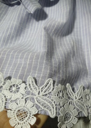 Kız Çocuk Mavi Bohem Nakışlı Elbise - Görsel 4