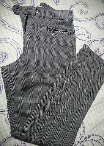 Gri Regular Fit Kumaş Pantolon - Görsel 9