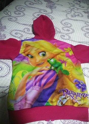 Kız Çocuk Kapüşonlu Fermuarlı Sweatshirt - Görsel 2