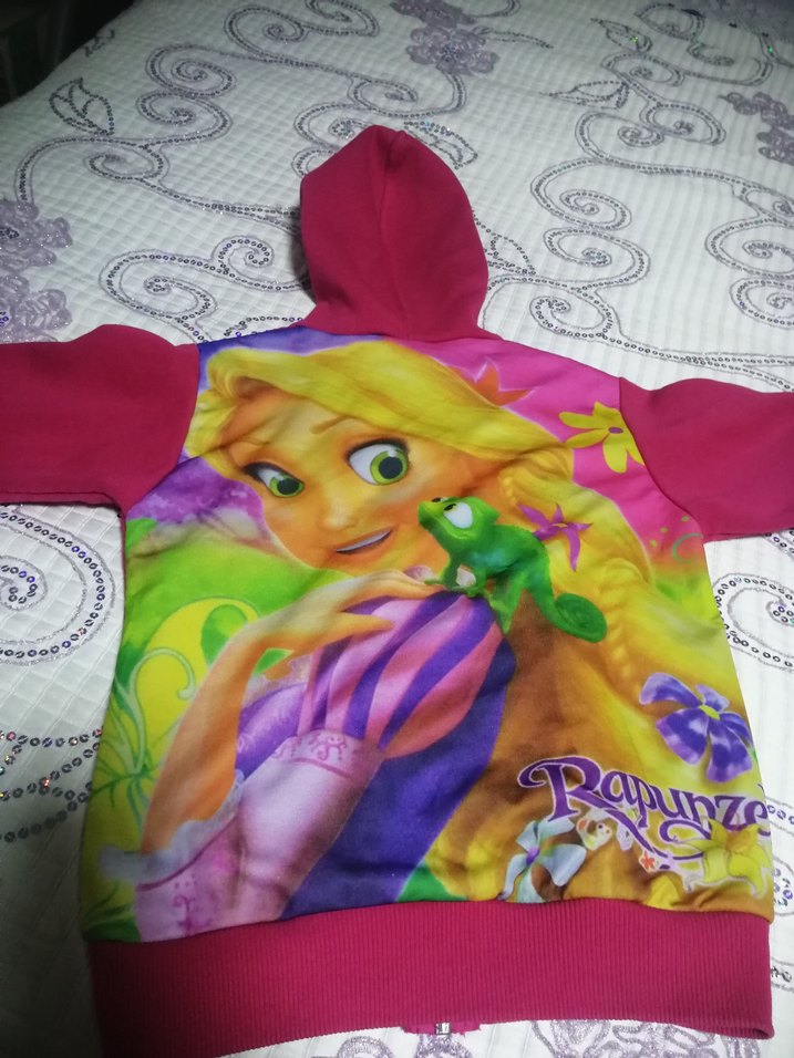 Kız Çocuk Kapüşonlu Fermuarlı Sweatshirt - Görsel 2