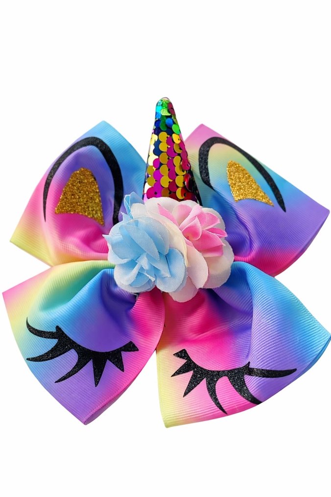 Renkli Bağlamalı Unicorn Saç Tokası - Görsel 3