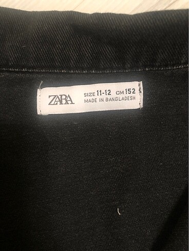 11-12 Yaş Beden siyah Renk Zara ????