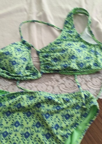 Yeşil Bohem Desenli Mini Bikini - Görsel 3