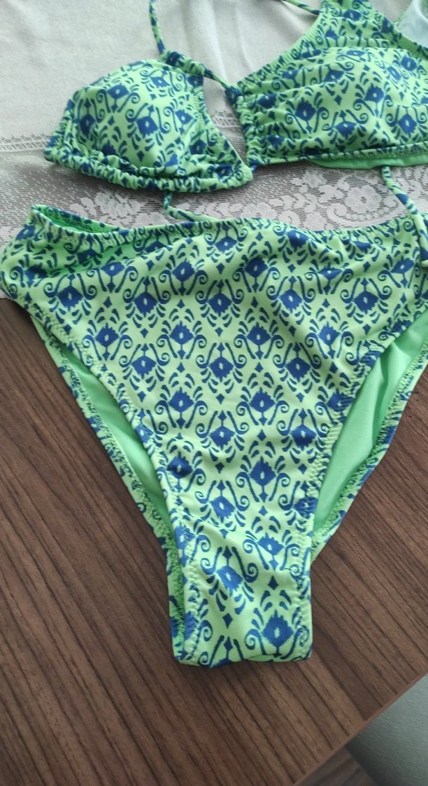Yeşil Bohem Desenli Mini Bikini - Görsel 2