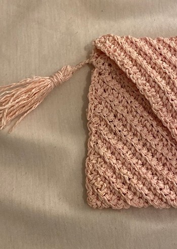 Bej Örgü Kadın Portföy Çanta - Görsel 3