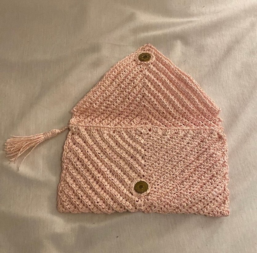 Bej Örgü Kadın Portföy Çanta - Görsel 2