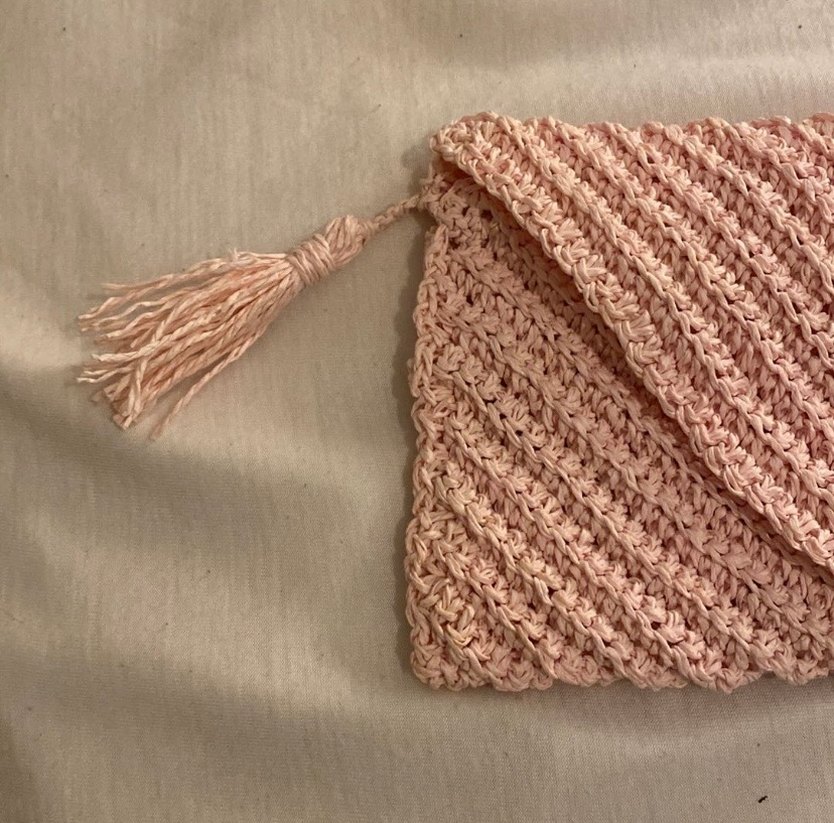 Bej Örgü Kadın Portföy Çanta - Görsel 3